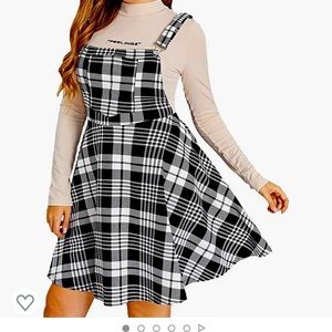 Romwe Women's Plus Size Casual Overall Dress A-line Swing Short Dress